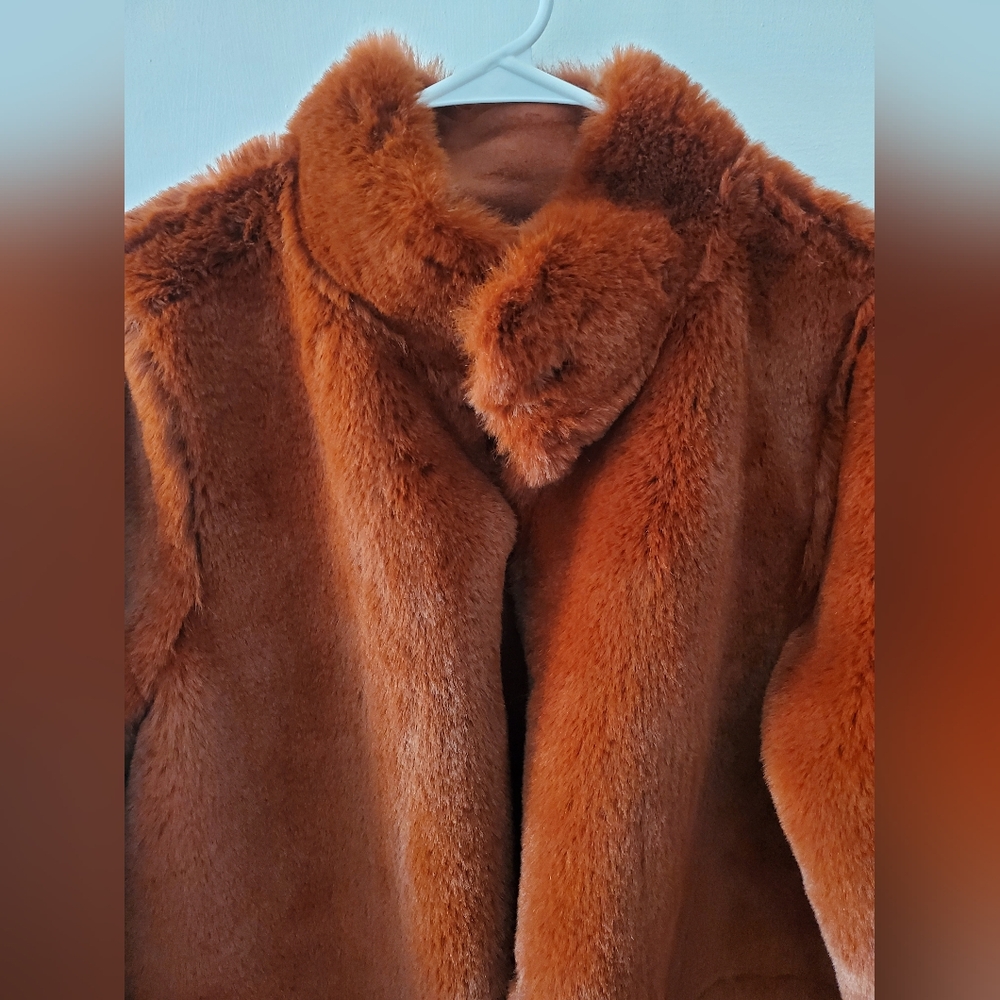 Velvet Mina Lux Faux Fur Reversible Coat - Picture 4 of 9